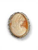 Brosche Mandile 1922 Dame Cammei antichi in Silber Conchiglia 2MSPCM42